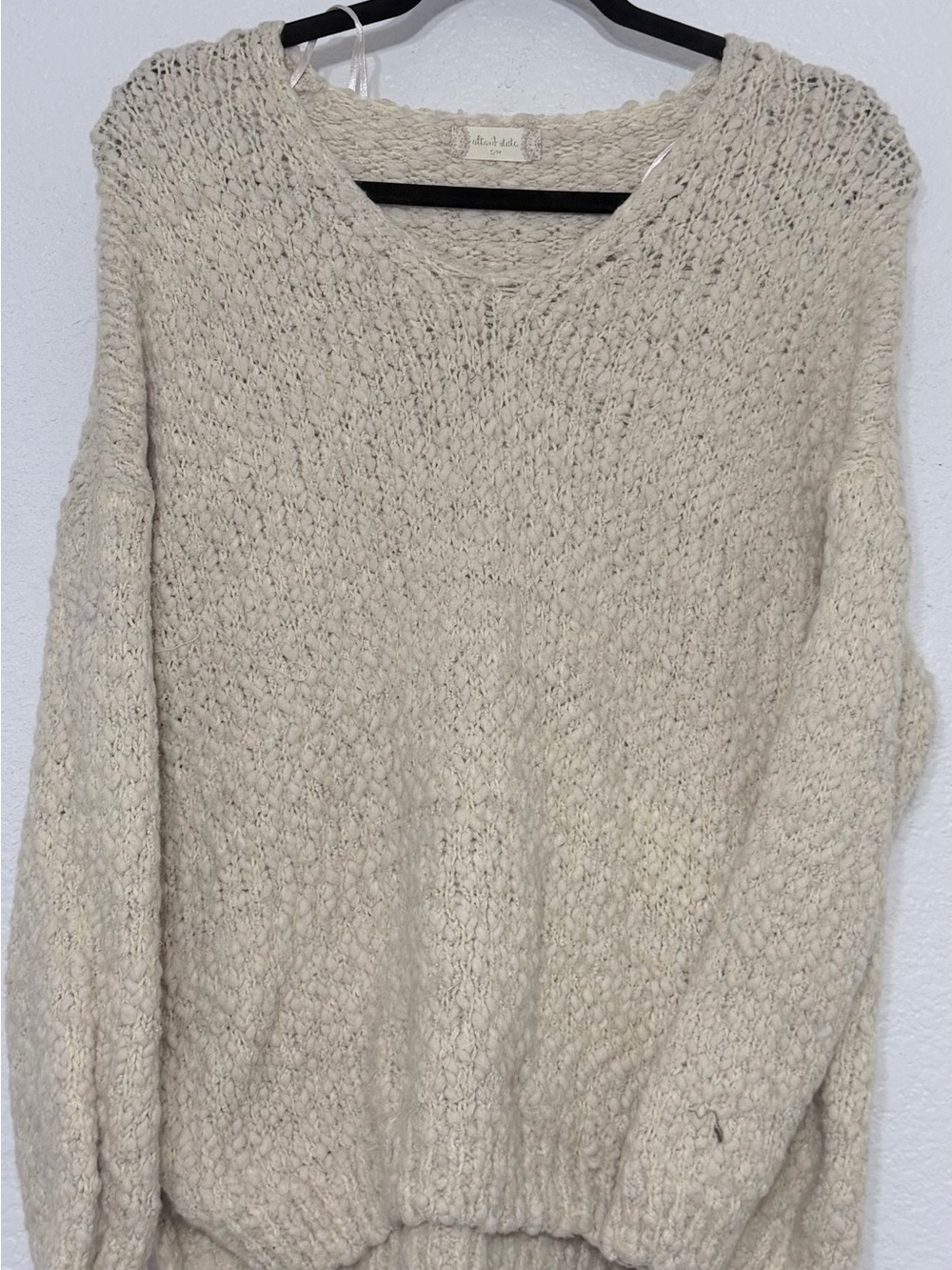 Altar’d State Chunky Cream Knit Sweater S/M